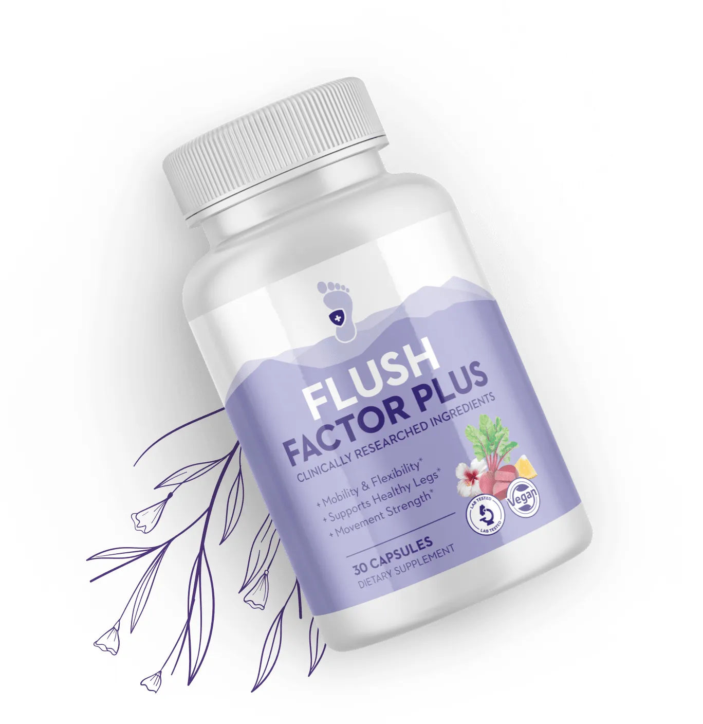 Flush Factor Plus supplement bottle